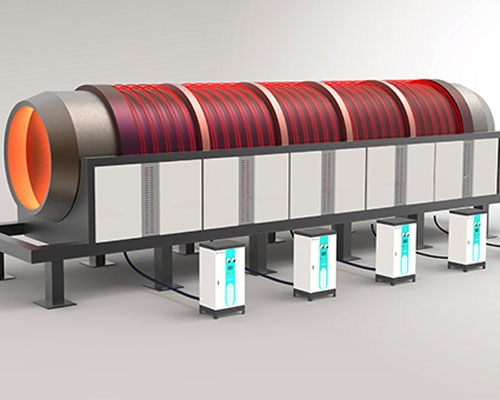 Electromagnetic heated rotary kiln